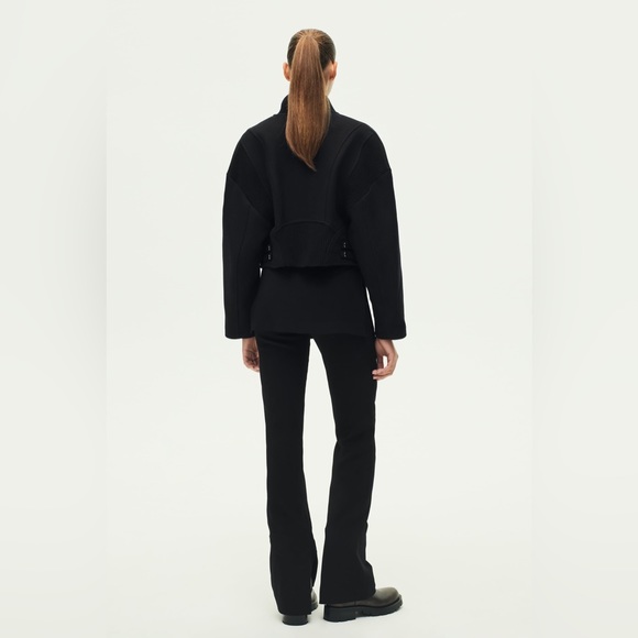 ZARA PREMIUM MANTECO WOOL BLEND BIKER AVIATOR JACKET COAT MEDIUM - Picture 6 of 15